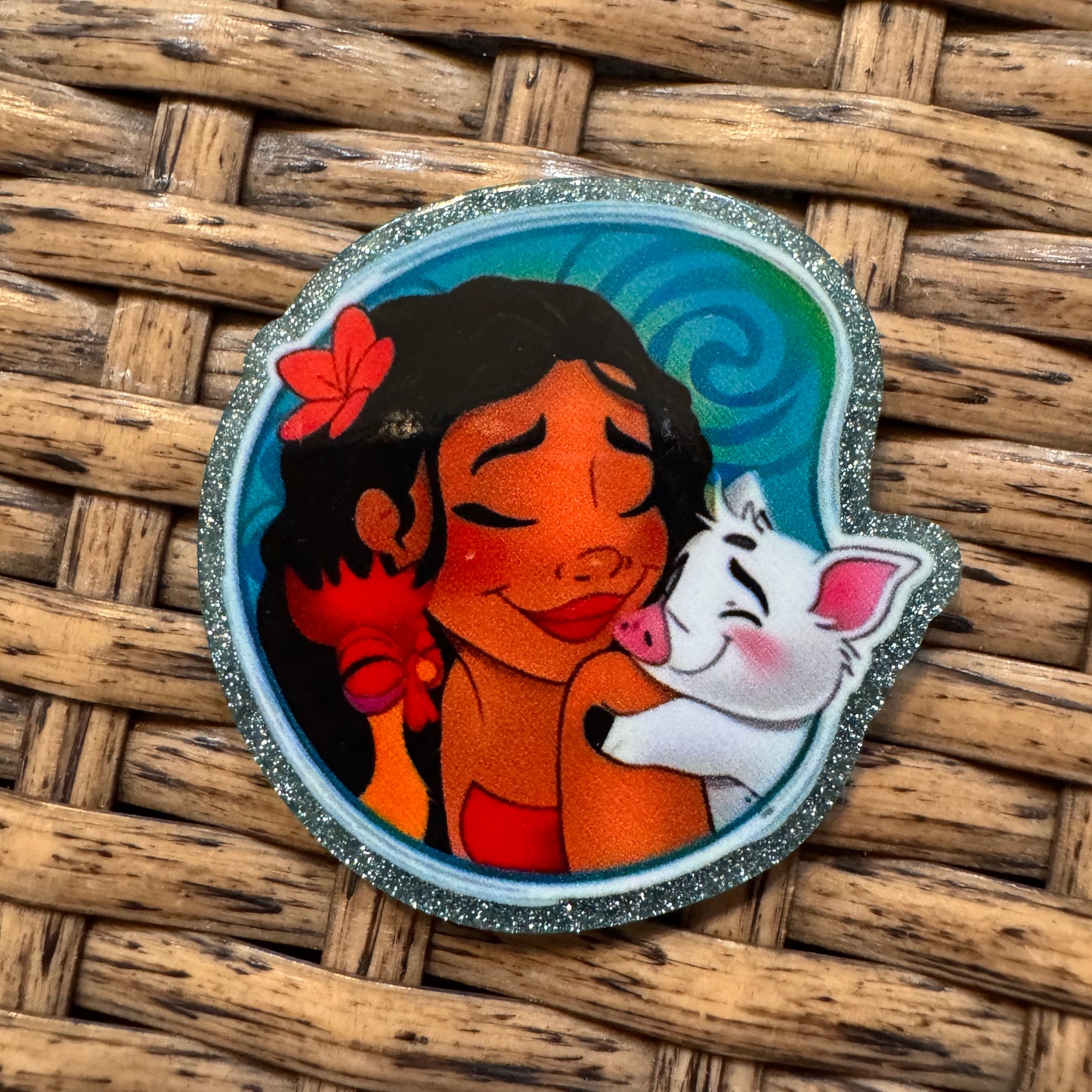 Acrylic Flatback Craft Embellishment Moana and Pua
