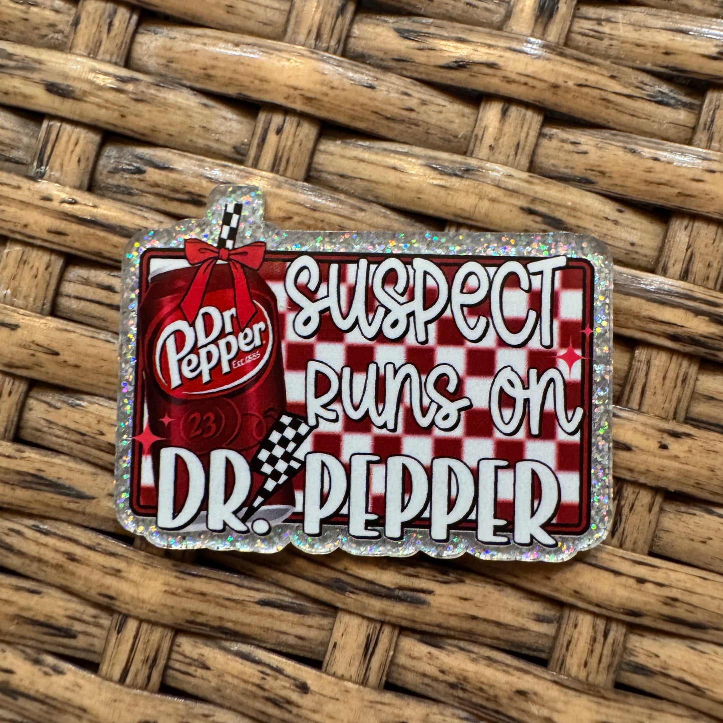 Acrylic Flatback Craft Embellishment Suspect Runs of Dr Pepper