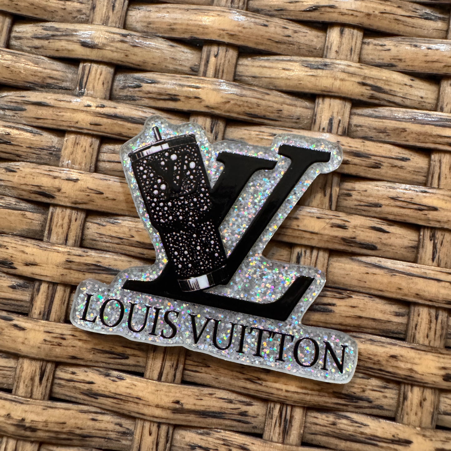 Acrylic Flatback Craft Embellishment LV Designer Logo Cup
