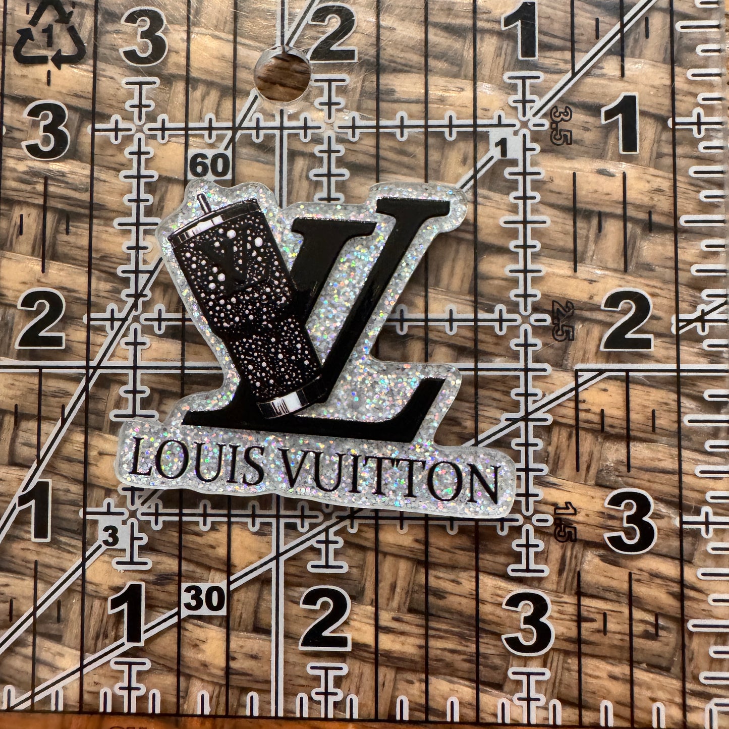 Acrylic Flatback Craft Embellishment LV Designer Logo Cup