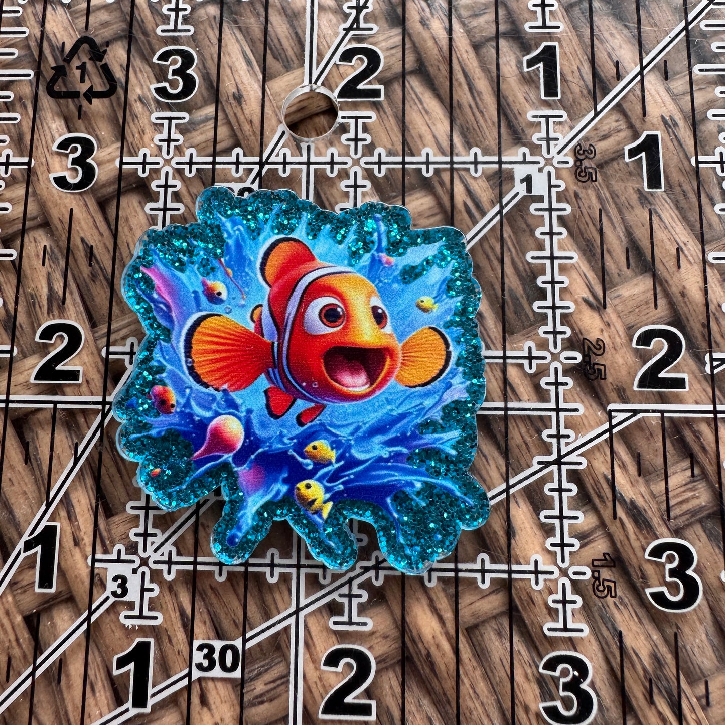 Acrylic Flatback,  Planar, Cabochon, Single Pc. - Nemo Fish