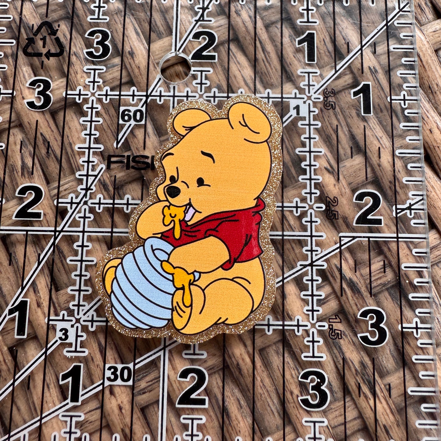 Acrylic Flatback,  Planar, Cabochon, Single Pc. - Pooh Bear