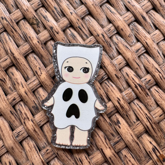 Sonny Angel in a ghost costume Acrylic flatback