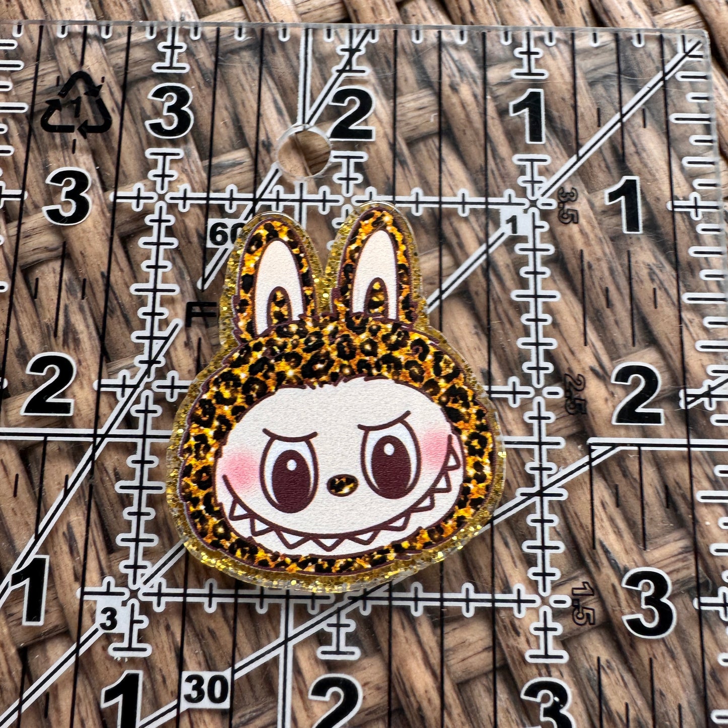 Acrylic Flatback,  Planar, Cabochon, Single Pc. -Leopard Labu