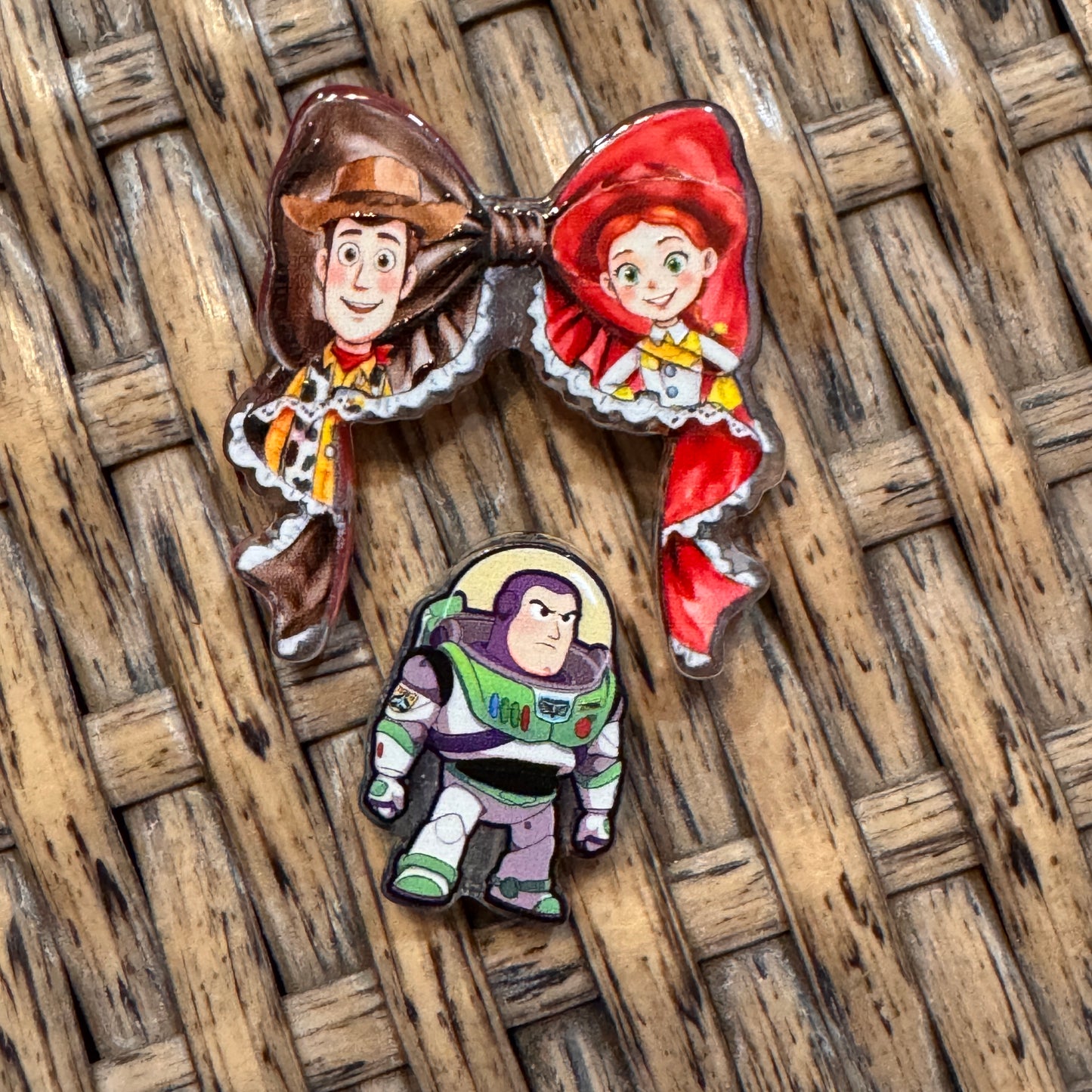 Small Acrylic Focal Bead Set of Two  – Double-Sided Image Beadable Charms