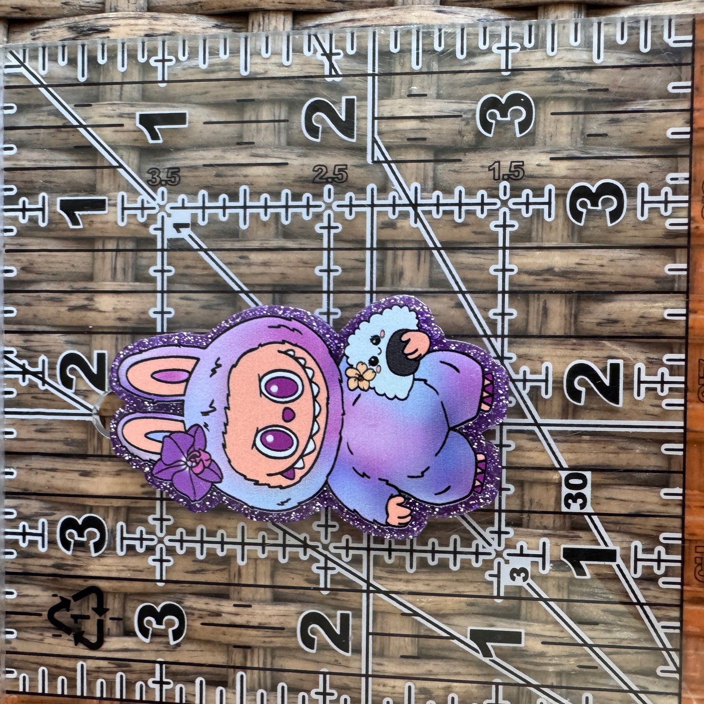 Purple Labu Acrylic Flatback,  Planar, Cabochon, Single Pc.