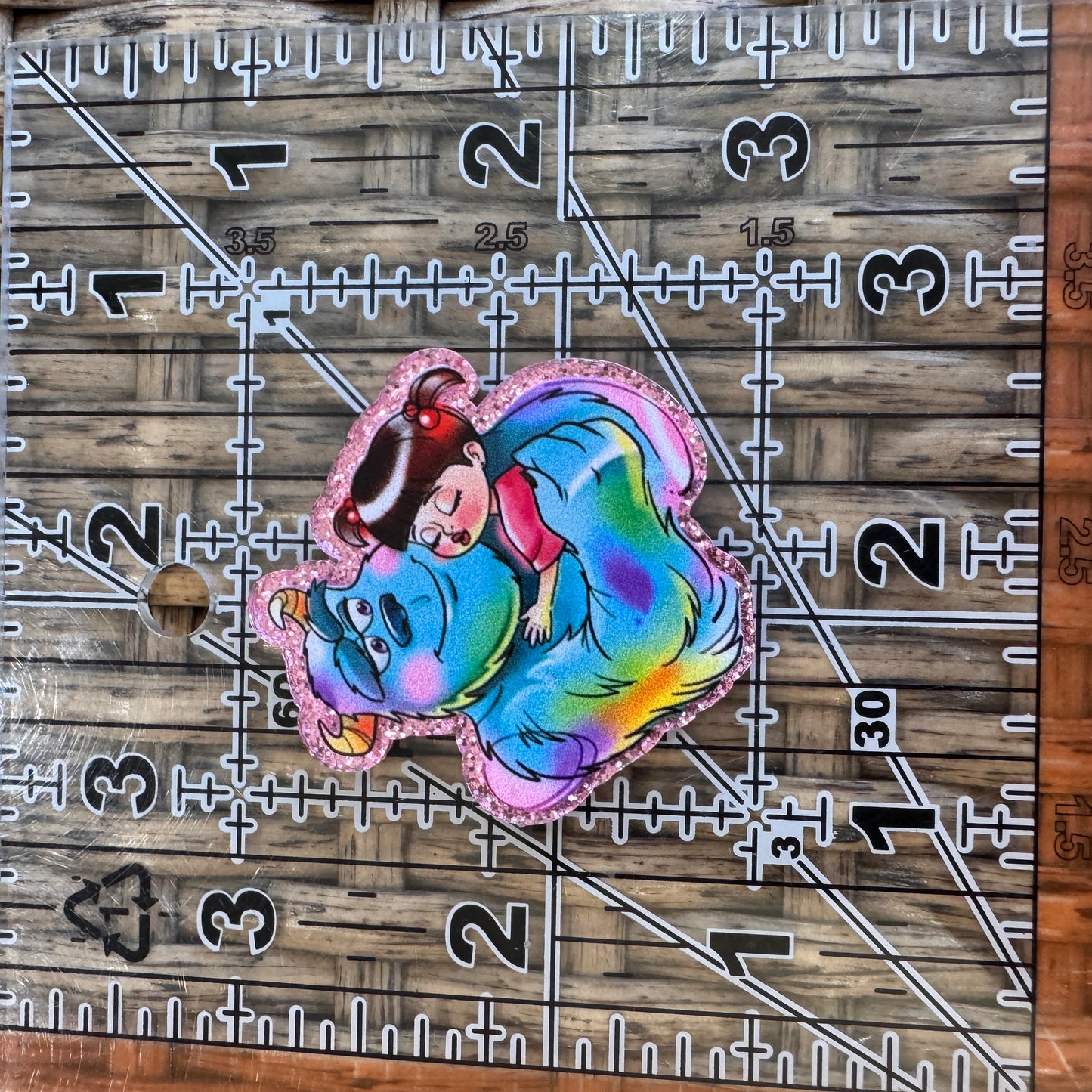 Monsters Inc.  Acrylic Flatback,  Planar, Cabochon, Single Pc.