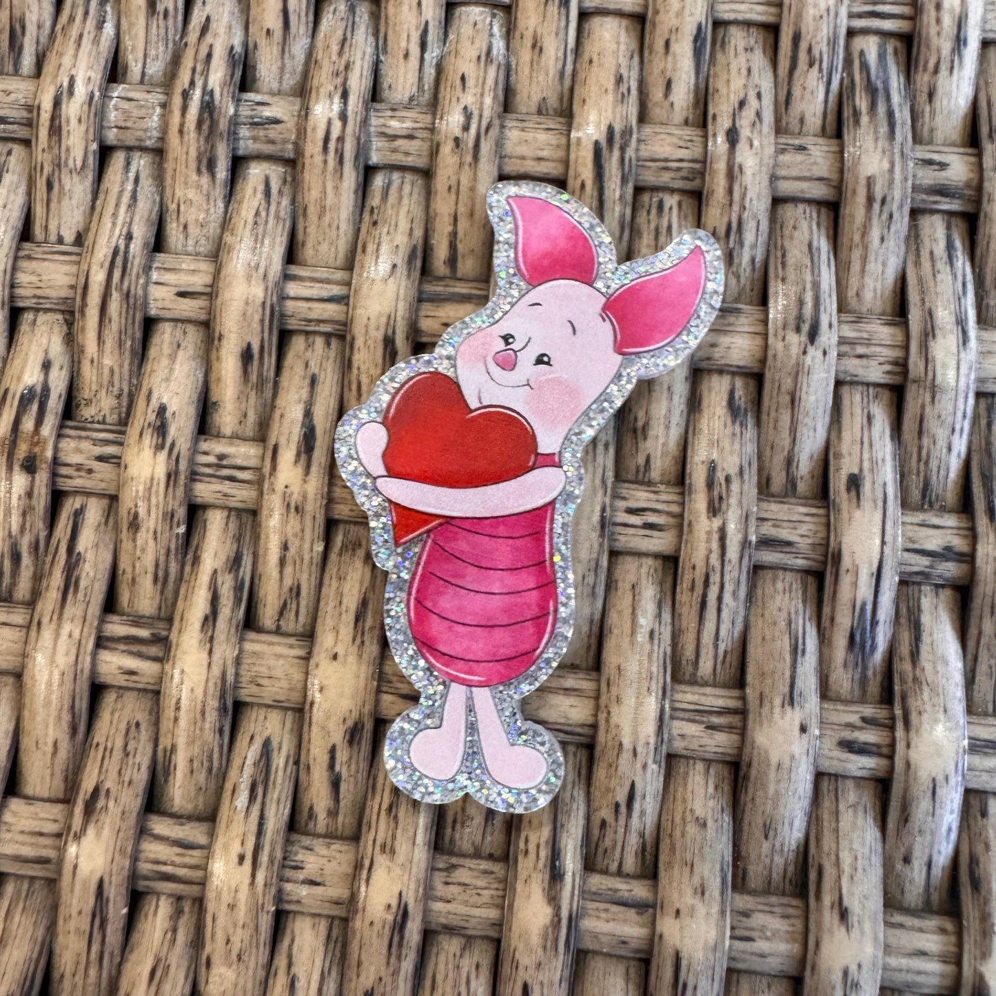 Piglet Acrylic Flatback,  Planar, Cabochon, Single Pc.