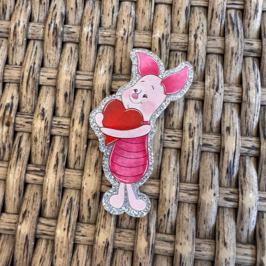 Piglet Acrylic Flatback,  Planar, Cabochon, Single Pc.