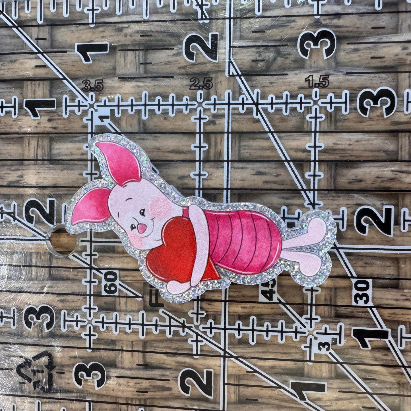 Piglet Acrylic Flatback,  Planar, Cabochon, Single Pc.