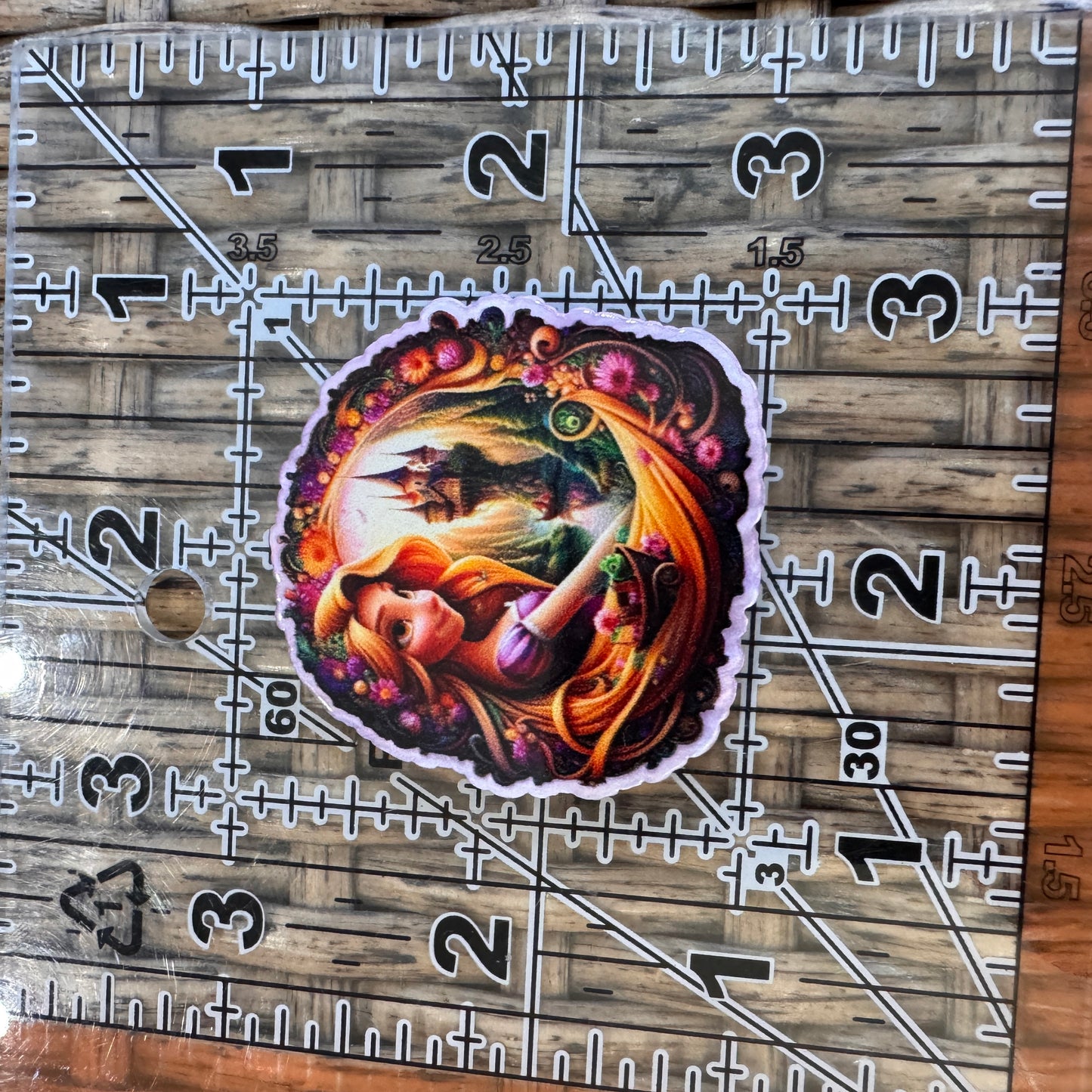 Rapunzel  Acrylic Flatback,  Planar, Cabochon, Single Pc.