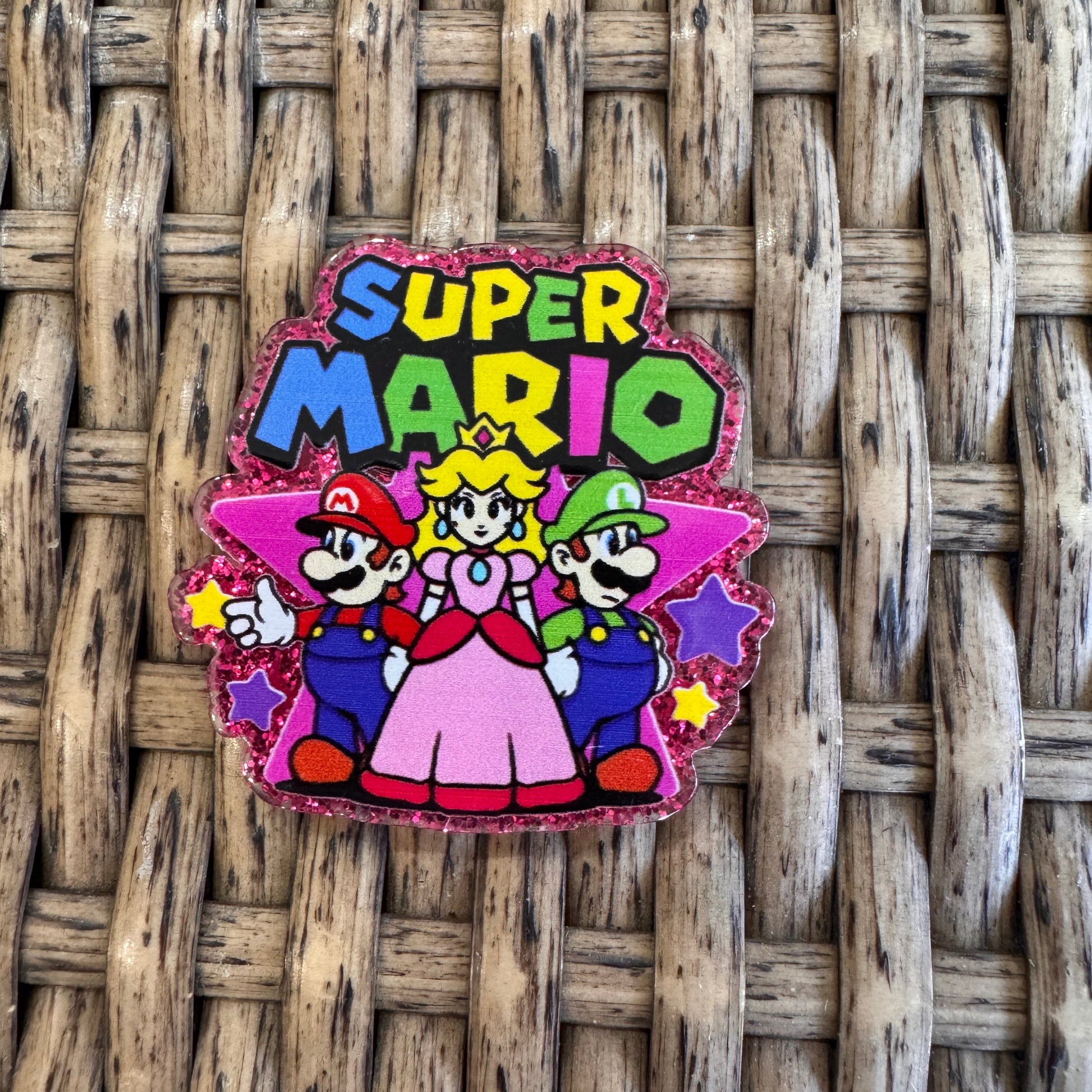 Colorful Super Mario acrylic flatback for crafting