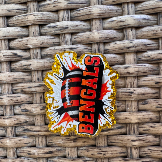 Football Bangles Acrylic Flatback,  Planar, Cabochon, Single Pc.