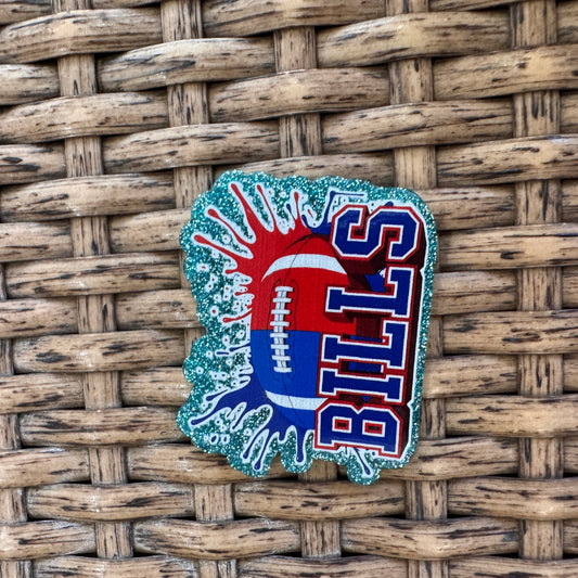Football Bills Acrylic Flatback,  Planar, Cabochon, Single Pc.