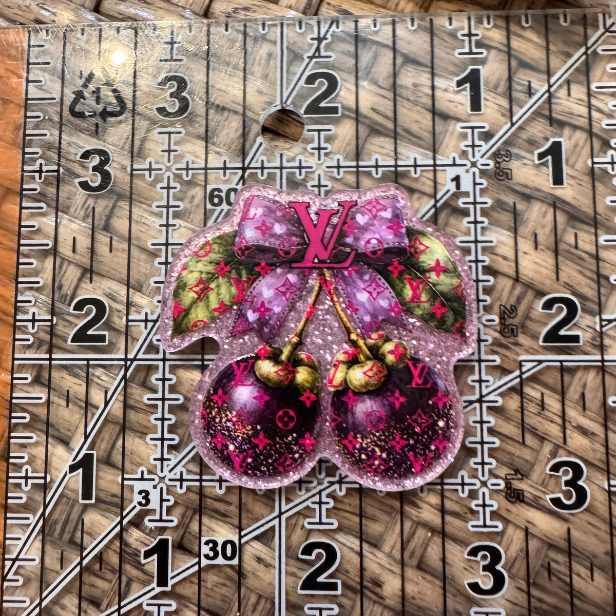 Acrylic Flatback Craft Embellishment LV Designer