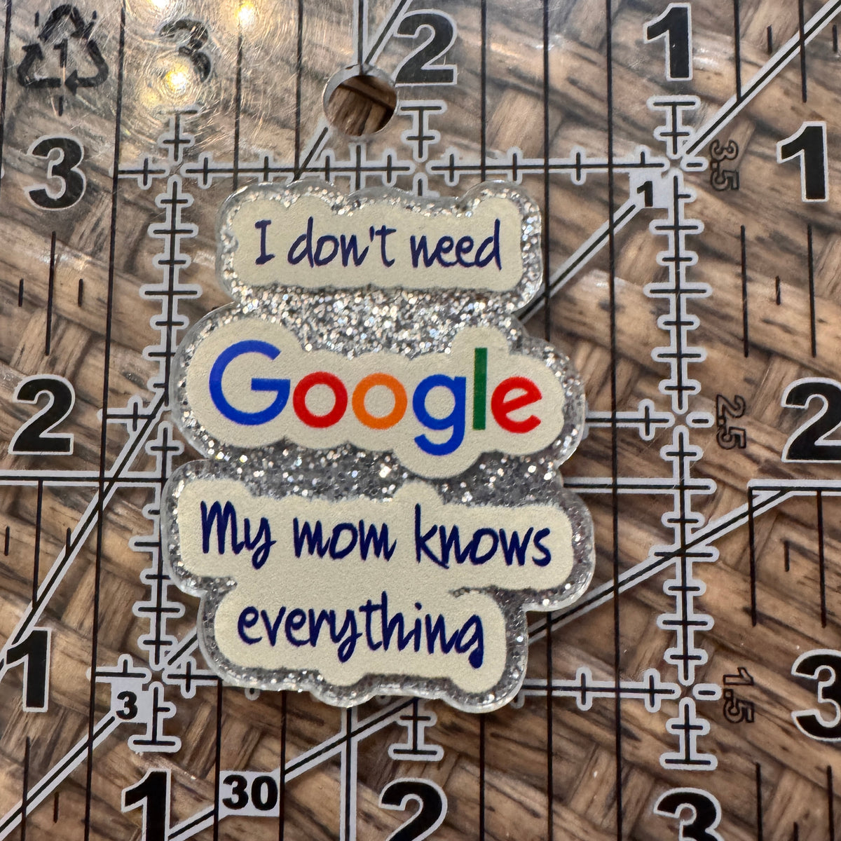 Acrylic Flatback Craft Embellishment My Mom Knows Everything