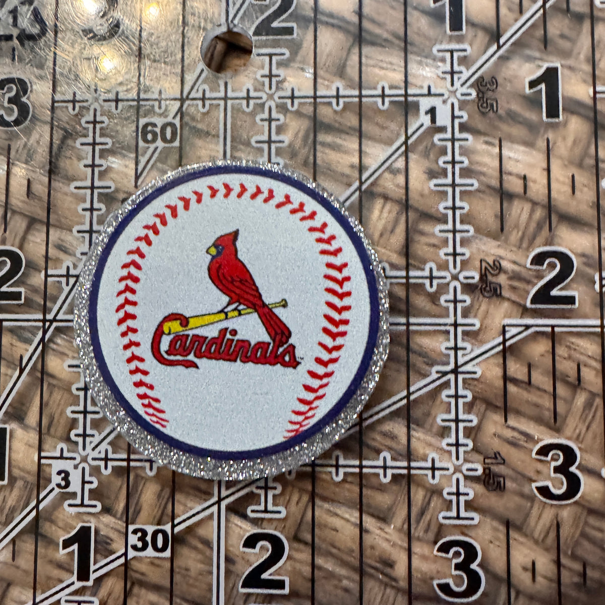 Acrylic Flatback Craft Embellishment Cardinals Baseball