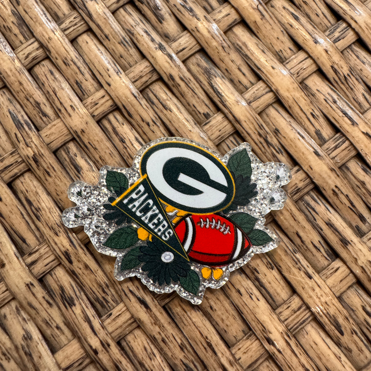 Acrylic Flatback Craft Embellishment Green Bay Packers