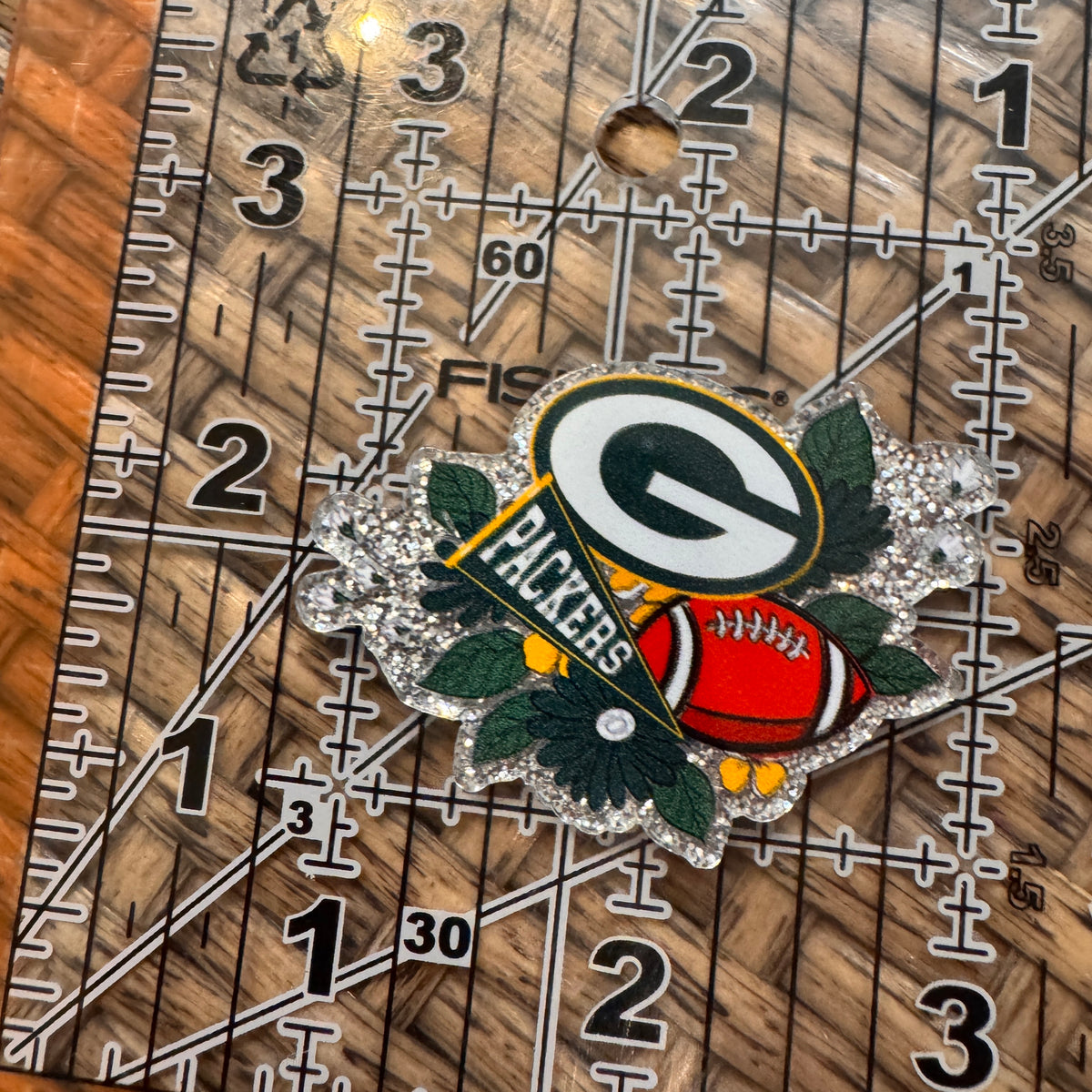 Acrylic Flatback Craft Embellishment Green Bay Packers