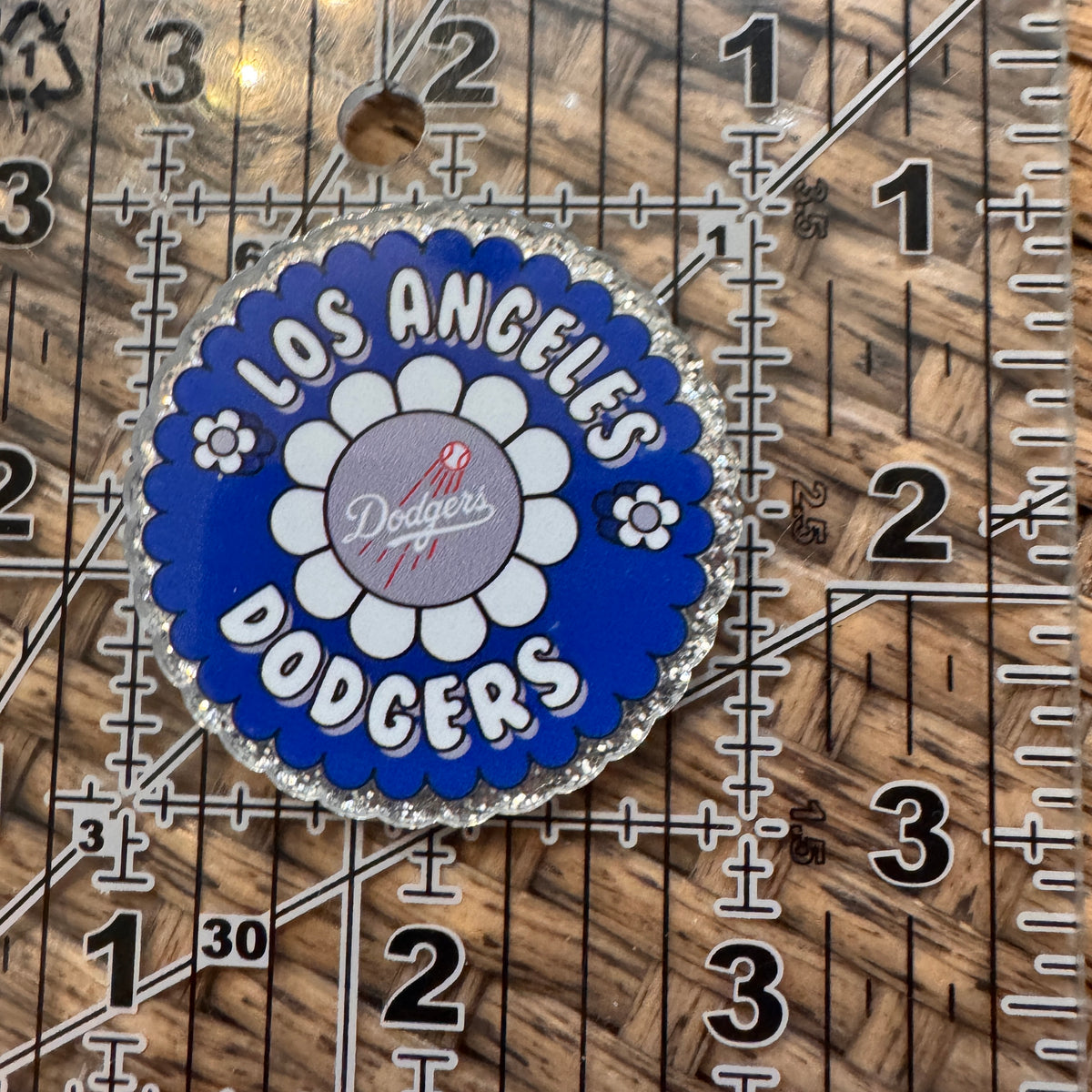 Acrylic Flatback Craft Embellishment LA Dodgers