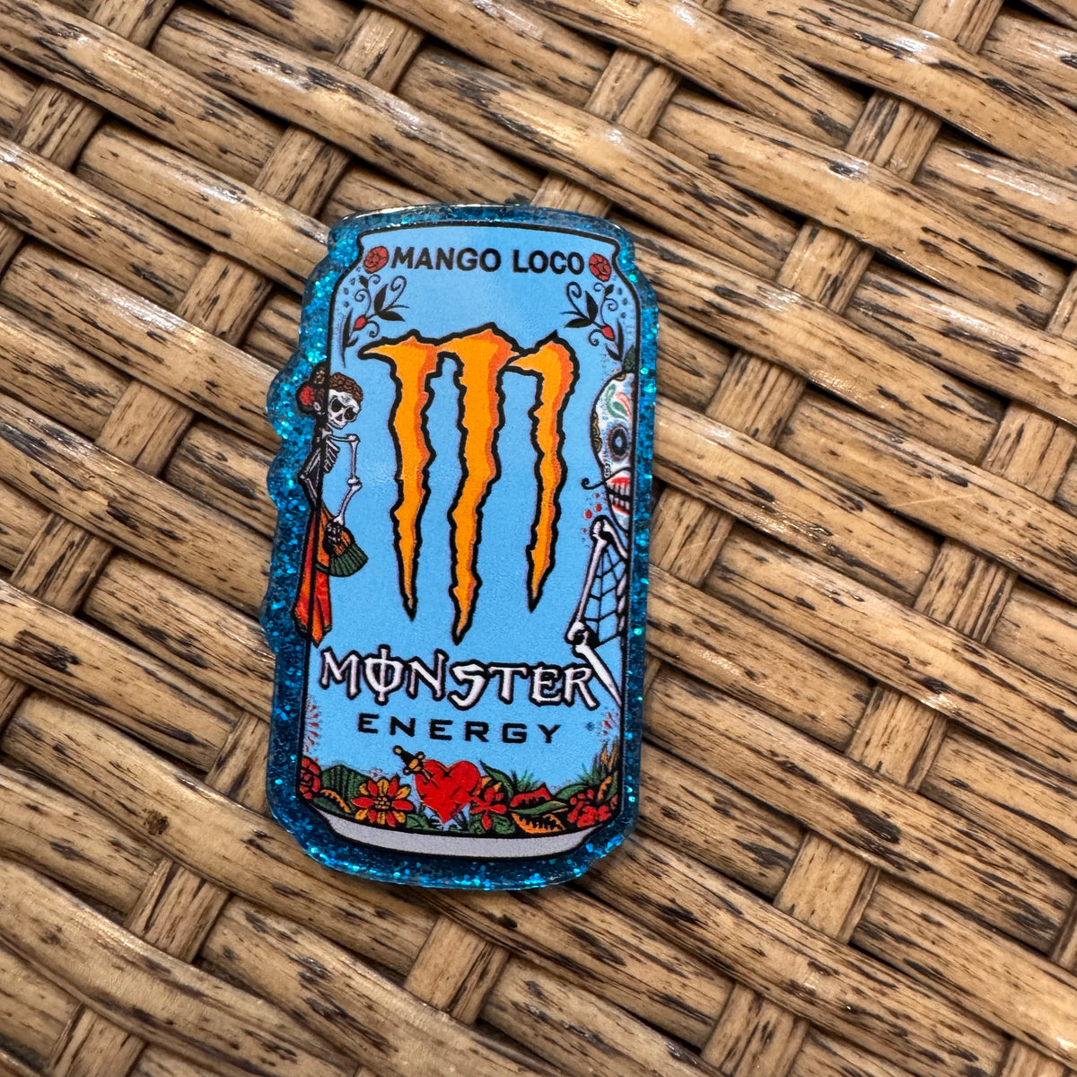Acrylic Flatback Craft Embellishment Monster Energy Drink