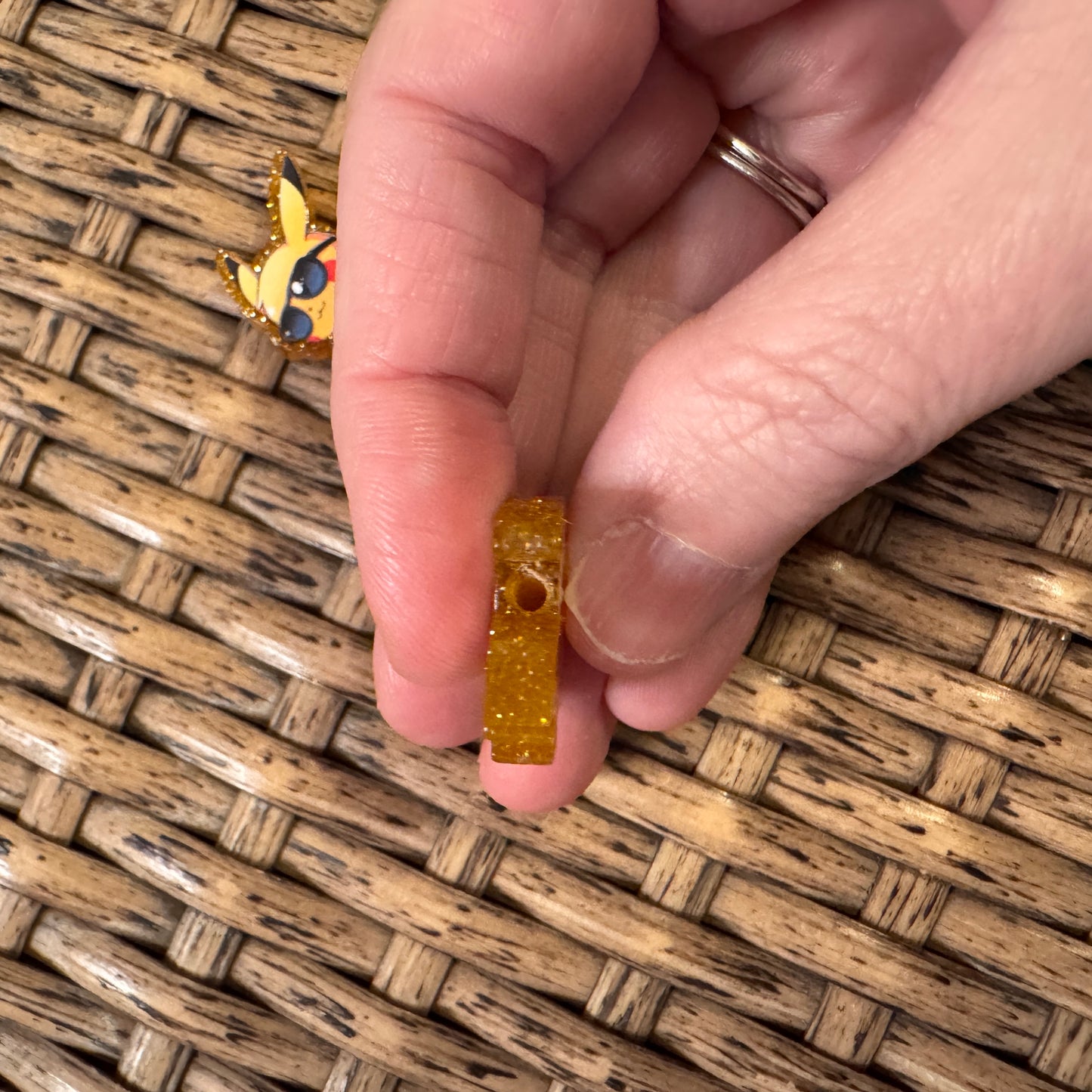 Small Acrylic Focal Bead Set of Two Pokemon– Double-Sided Image Charms for Beadable Pens, Badge Reels, Keychains, Jewelry, Junk Cases