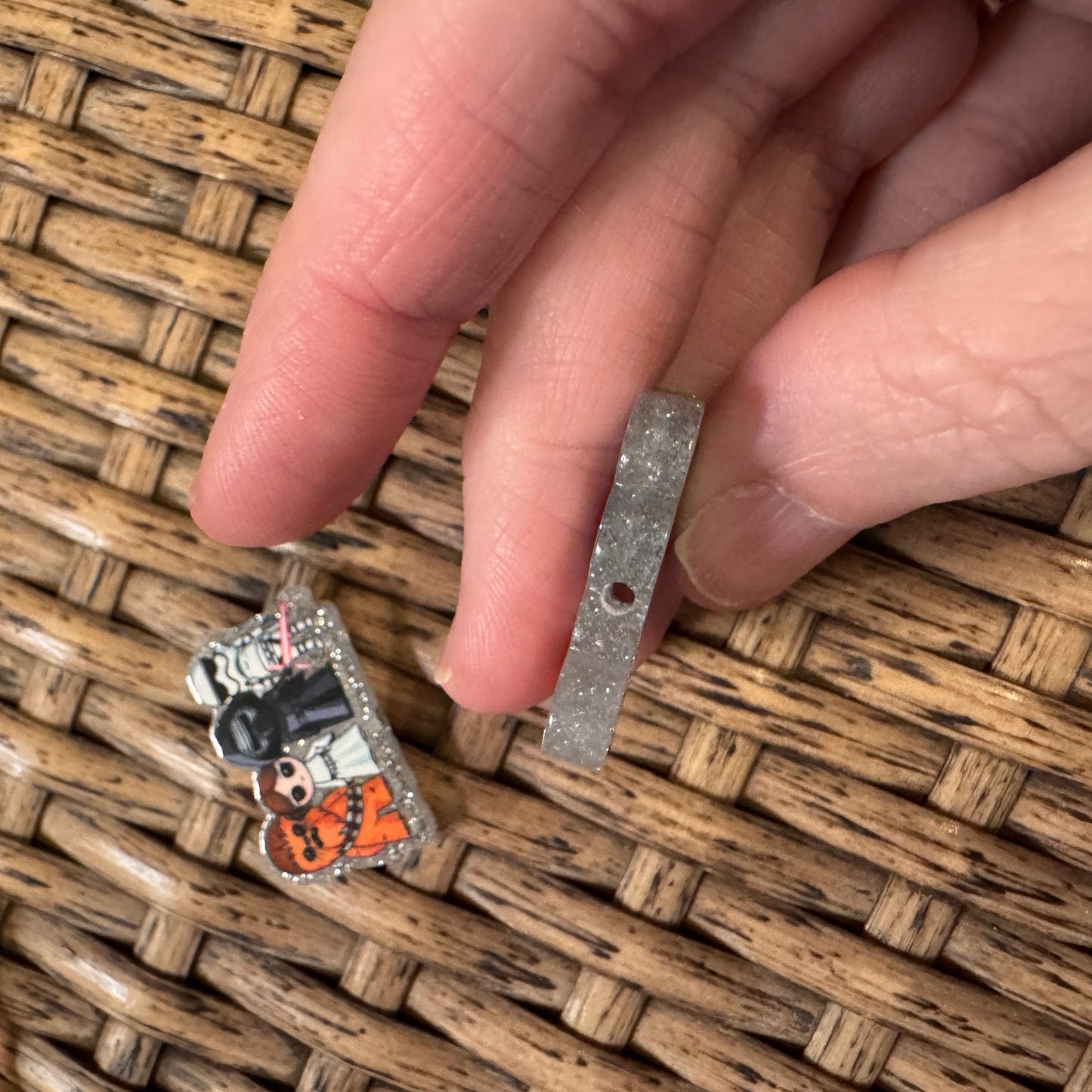 Small Acrylic Focal Bead Set of Two Starwars – Double-Sided Image Charms for Beadable Pens, Badge Reels, Keychains, Jewelry, Junk Cases