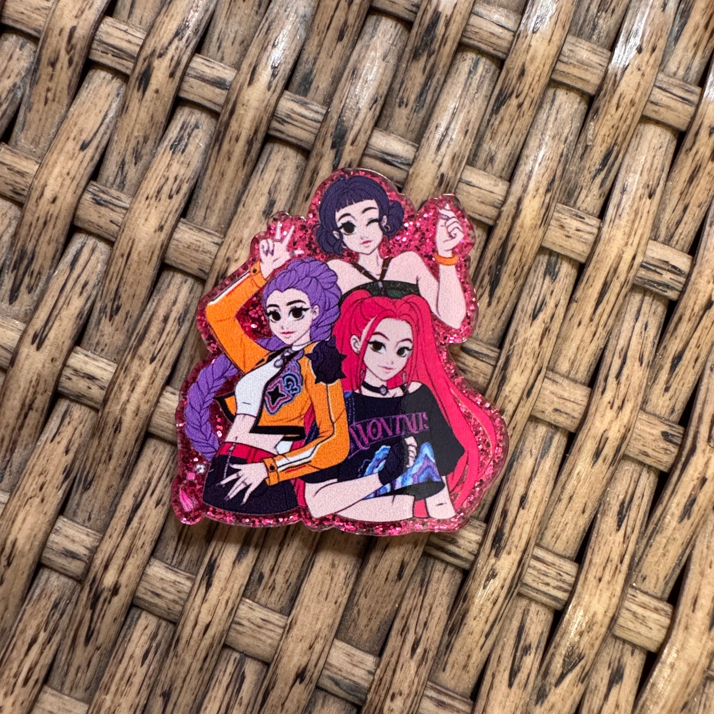 K Pop Demon Hunter Acrylic Flatback,  Planar, Cabochon, Single Pc.