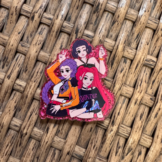 K Pop Demon Hunter Acrylic Flatback,  Planar, Cabochon, Single Pc.