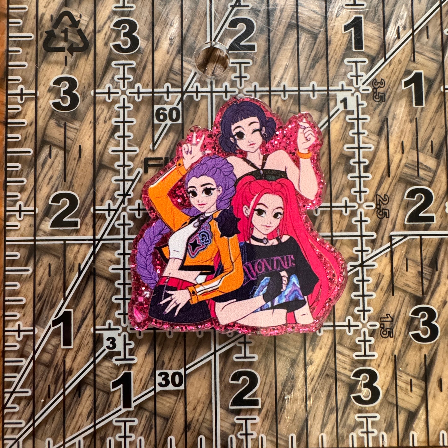 K Pop Demon Hunter Acrylic Flatback,  Planar, Cabochon, Single Pc.