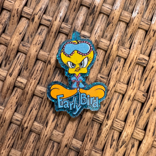 Tweetie Bird Acrylic Flatback,  Planar, Cabochon, Single Pc.