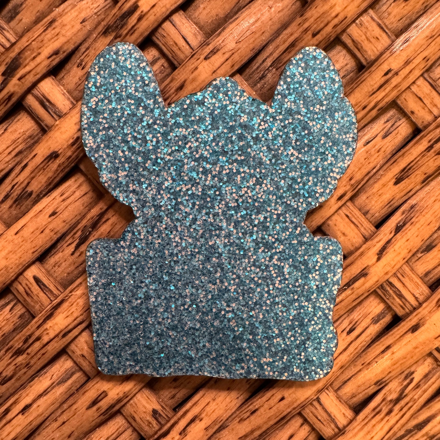 Stitch I heart You.  Acrylic Flatback,  Planar, Cabochon, Single Pc.