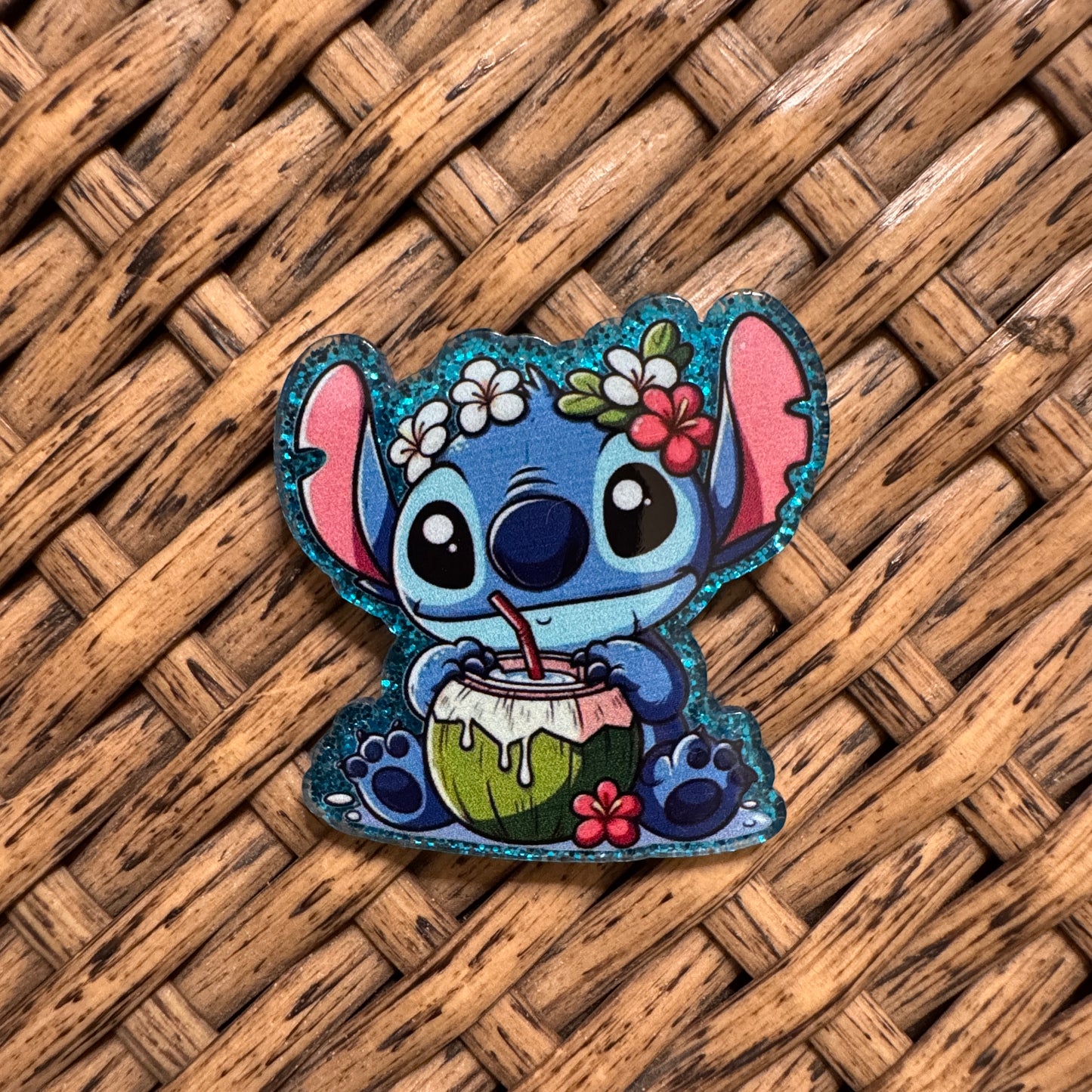 Stitch Acrylic Flatback,  Planar, Cabochon, Single Pc.