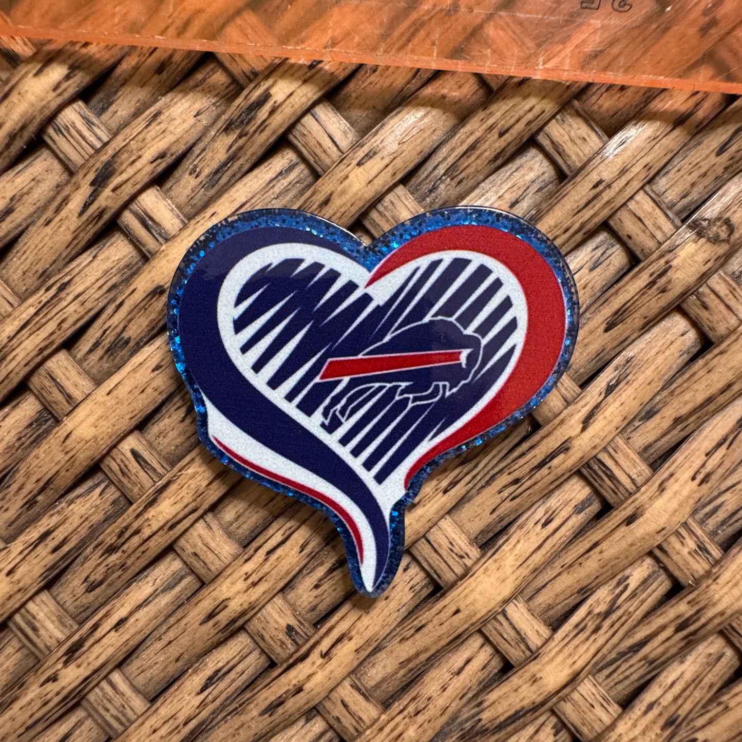 Bills Football Acrylic Flatback,  Planar, Cabochon, Single Pc.