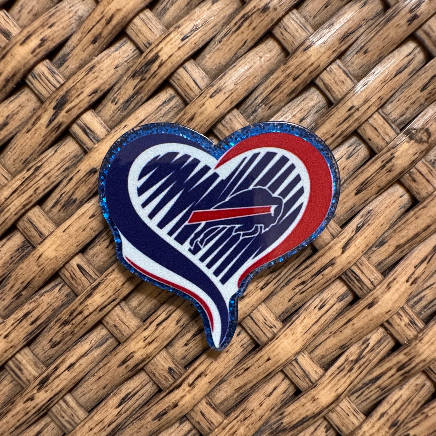 Bills Football Acrylic Flatback,  Planar, Cabochon, Single Pc.