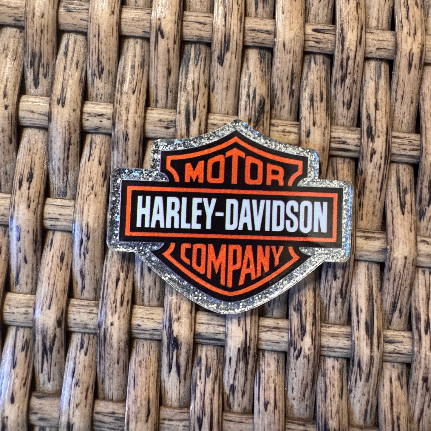 Harley Davidson Acrylic Flatback,  Planar, Cabochon, Single Pc.