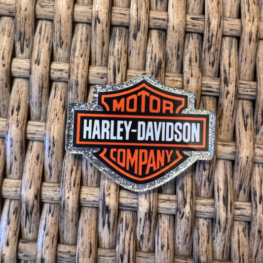 Harley Davidson Acrylic Flatback,  Planar, Cabochon, Single Pc.