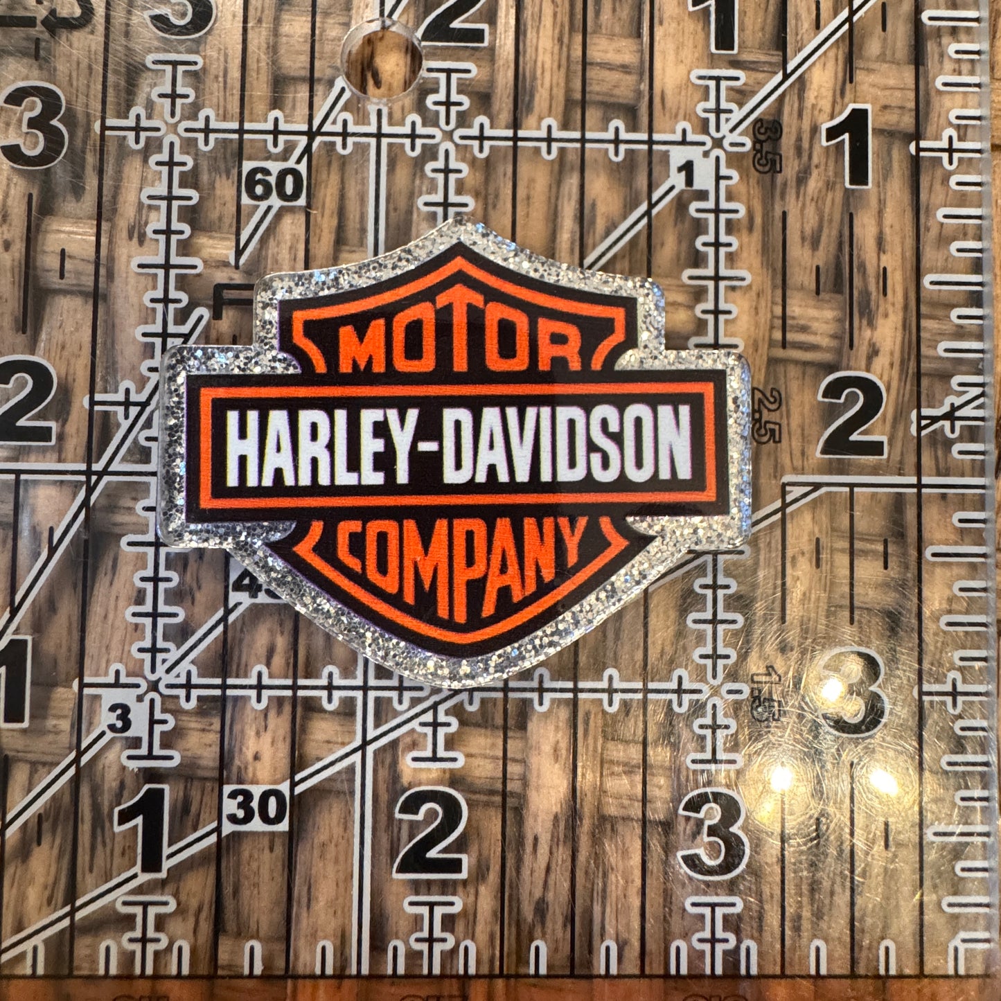 Harley Davidson Acrylic Flatback,  Planar, Cabochon, Single Pc.