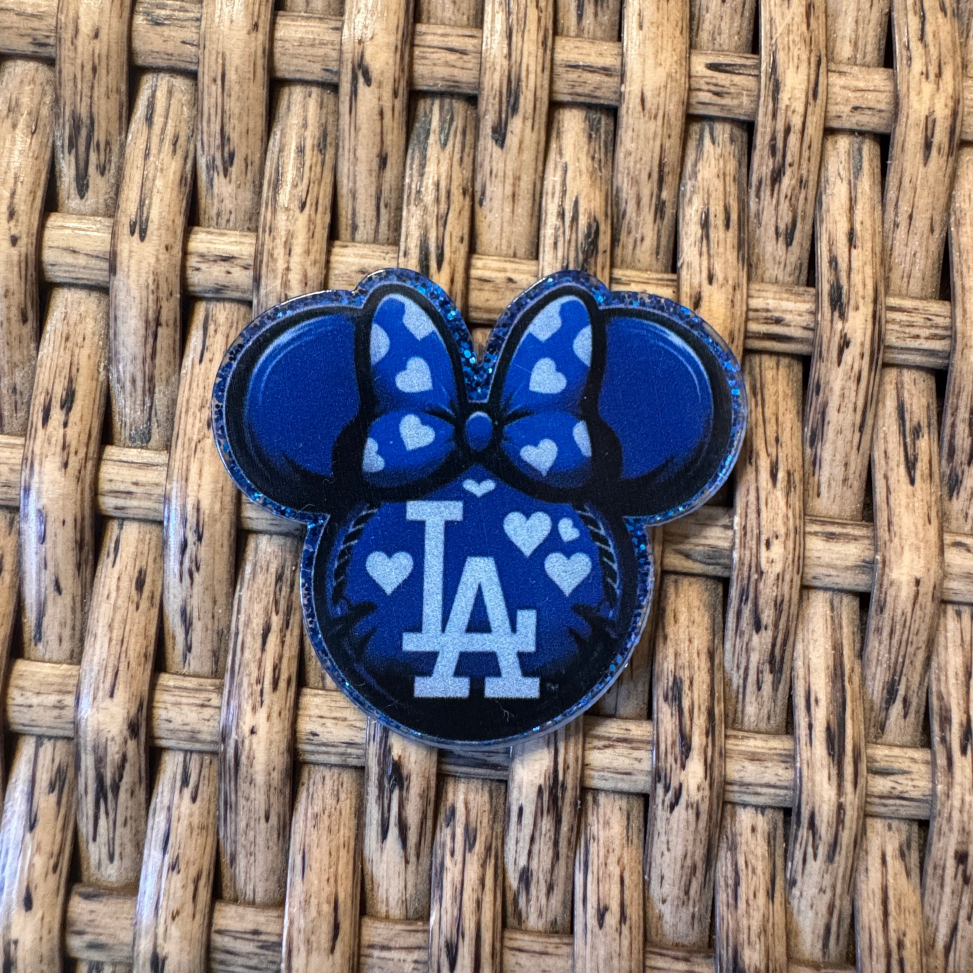 La Dodger Mickey Head Flatback crafting supplies