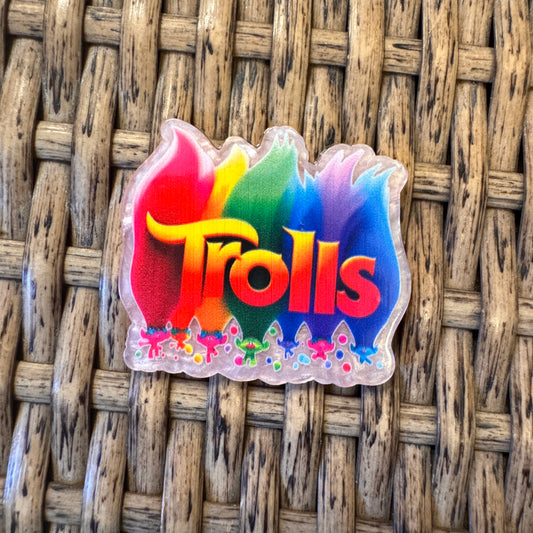 Trolls Acrylic Flatback,  Planar, Cabochon, Single Pc.