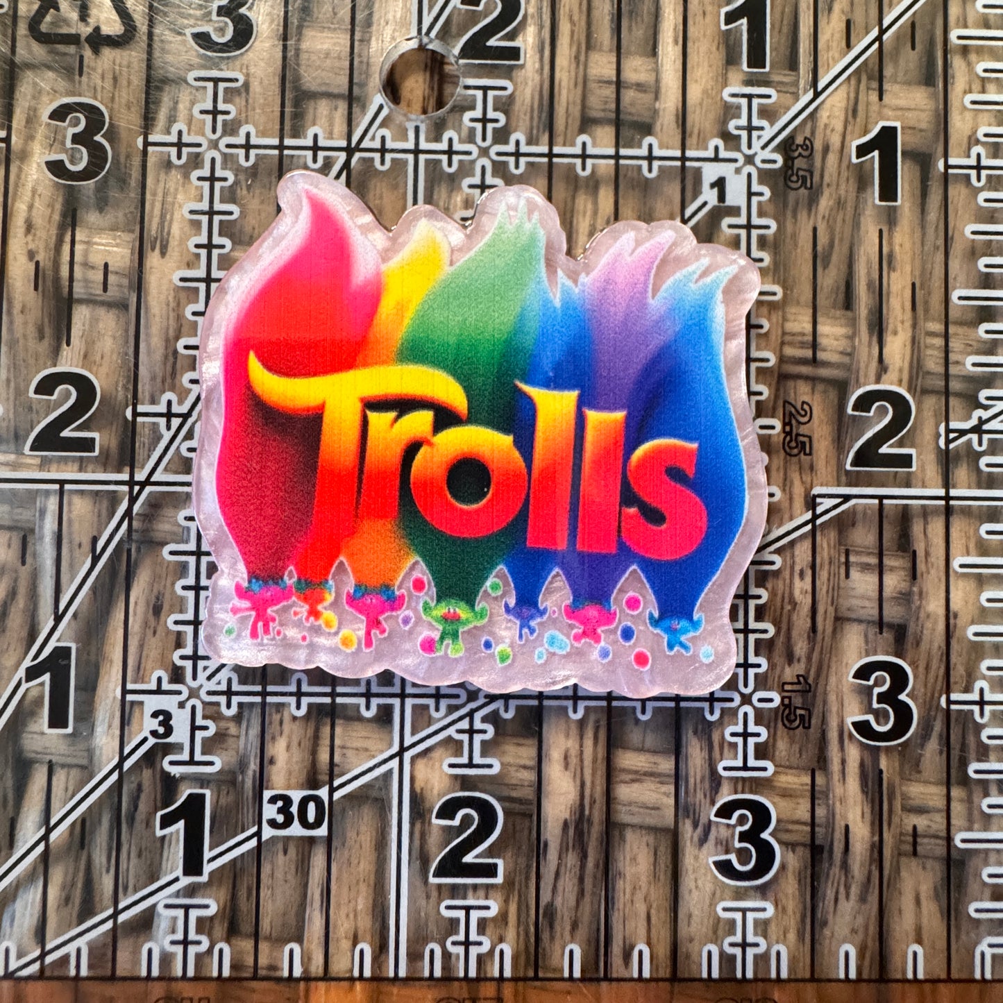Trolls Acrylic Flatback,  Planar, Cabochon, Single Pc.