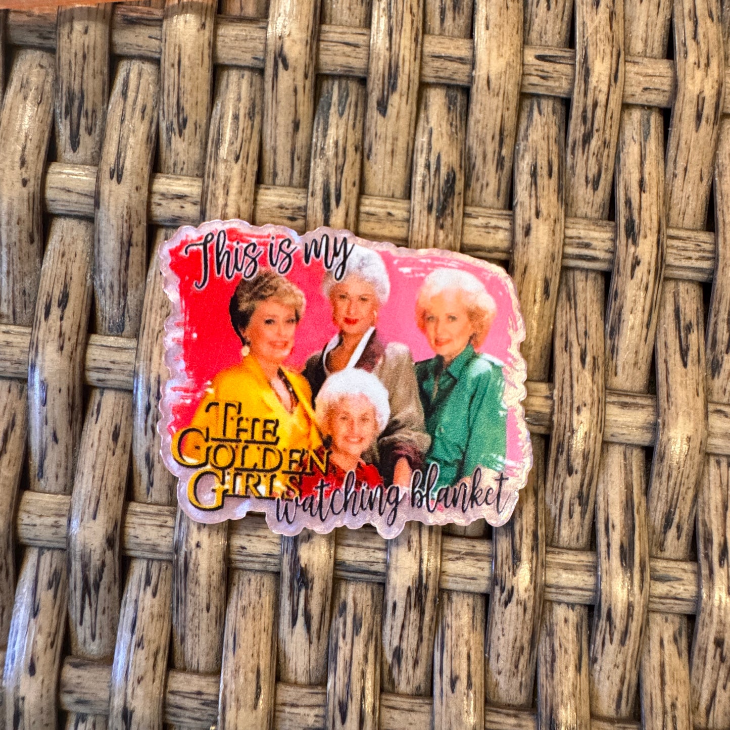 Golden Girls Acrylic Flatback,  Planar, Cabochon, Single Pc.