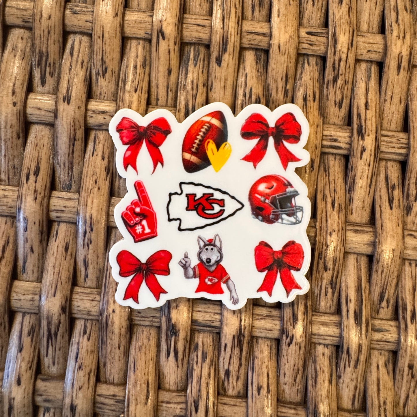 Kc Chiefs Flatback,  Planar, Cabochon, Single Pc.