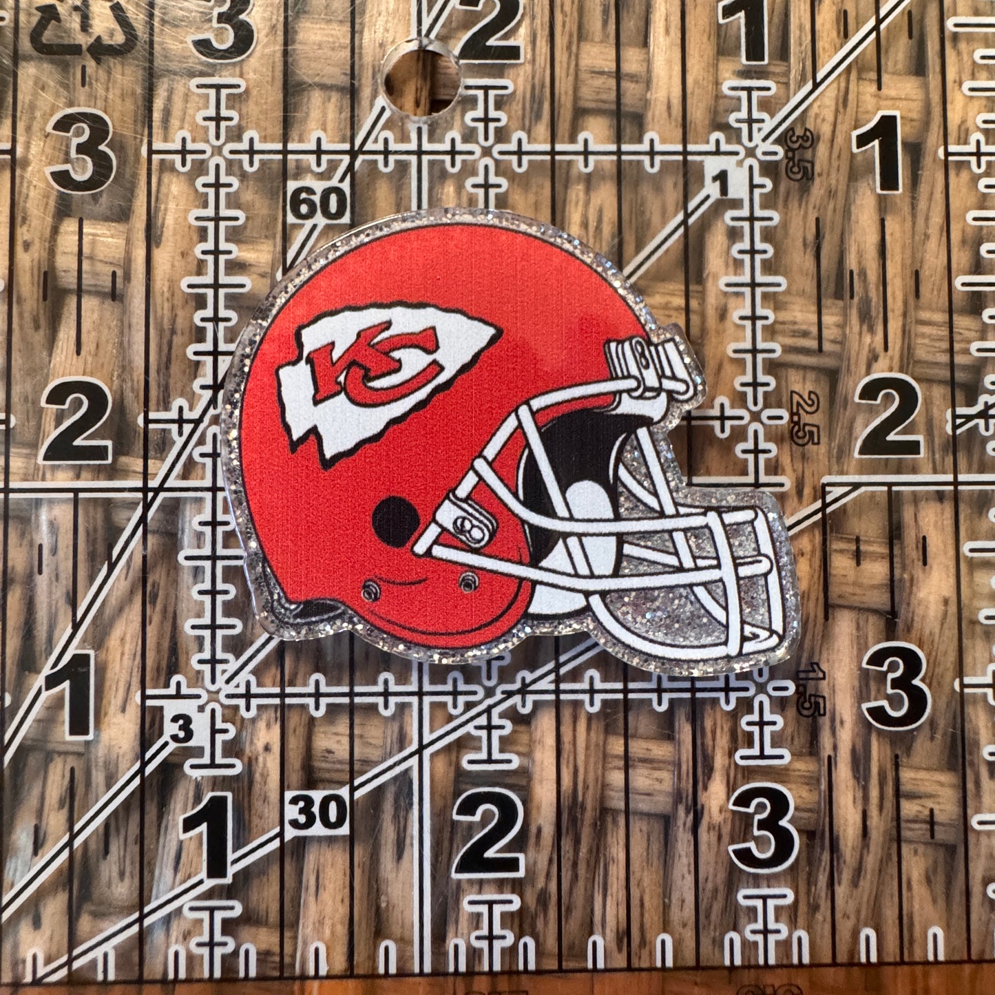 Kc Chiefs Helmet Flatback,  Planar, Cabochon, Single Pc.