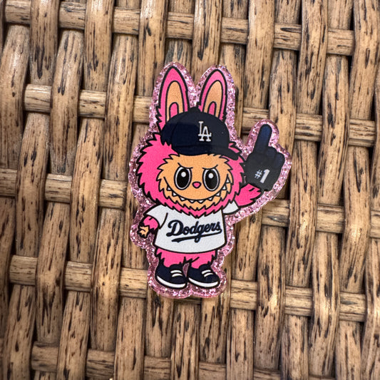 Bubu La Dogers Acrylic Flatback,  Planar, Cabochon, Single Pc.