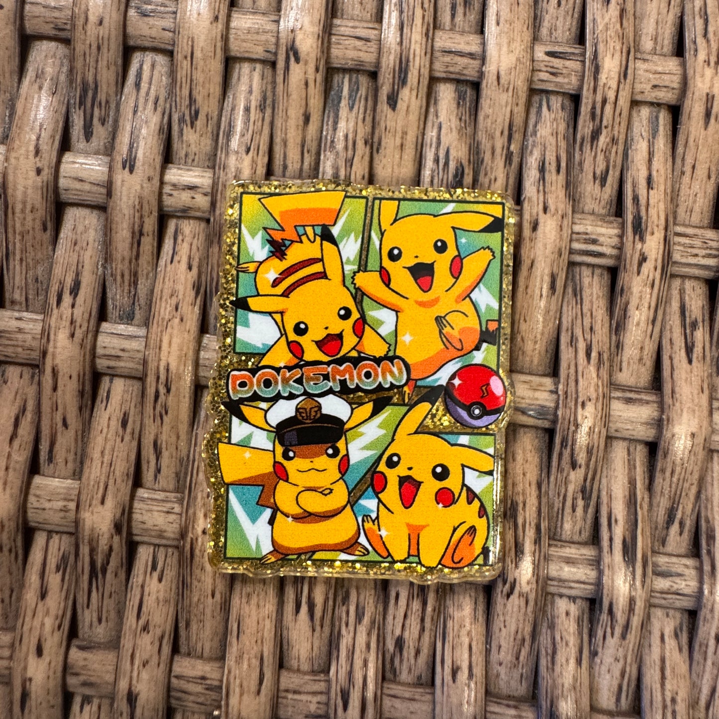 POkemon Acrylic Flatback,  Planar, Cabochon, Single Pc.