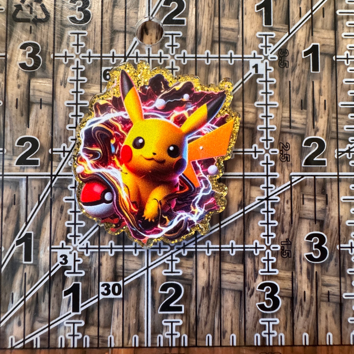 Pokemon Acrylic Flatback,  Planar, Cabochon, Single Pc.