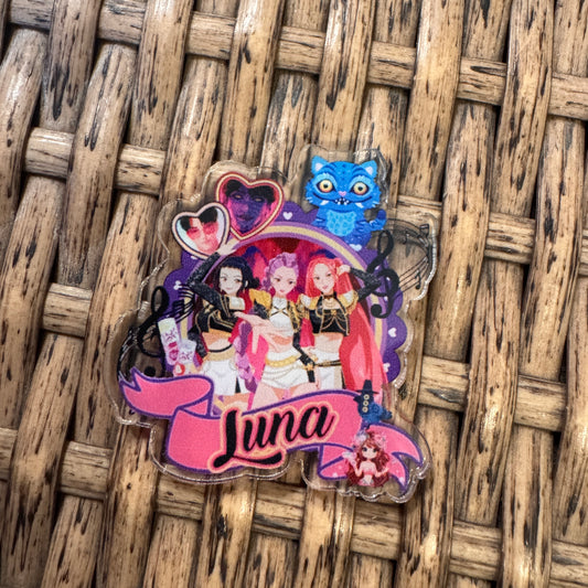 Luna K Pop Acrylic Flatback,  Planar, Cabochon, Single Pc.