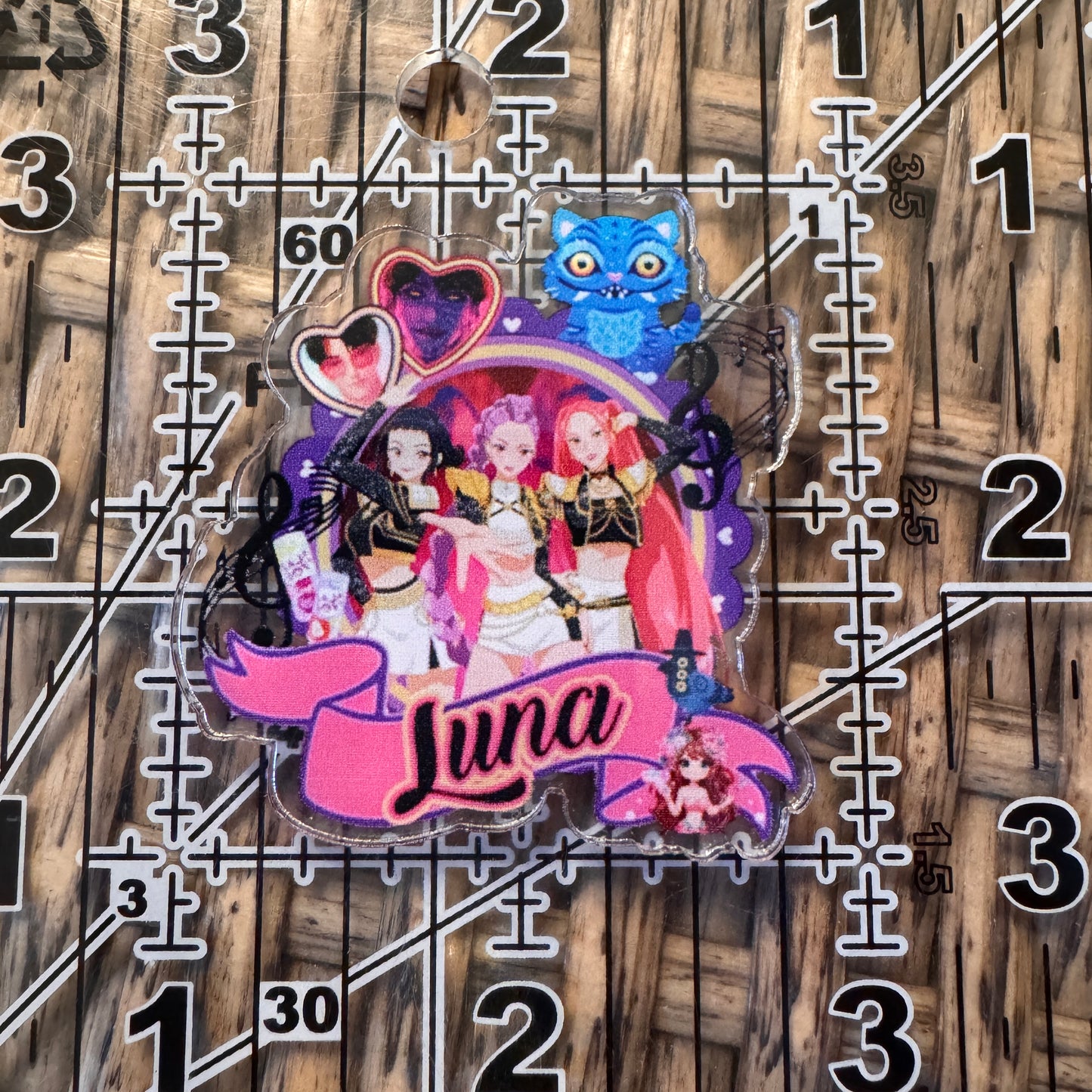 Luna K Pop Acrylic Flatback,  Planar, Cabochon, Single Pc.