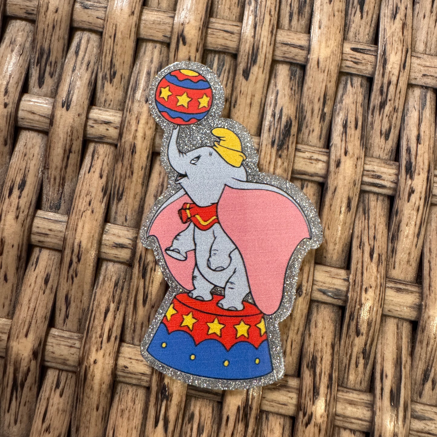 Dumbo the Elephant Acrylic Flatback,  Planar, Cabochon, Single Pc.